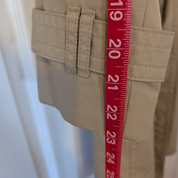 Banana Republic Trench Coat Tan Neutral Rain Fall Winter Chic Long Tailored - Picture 10 of 10